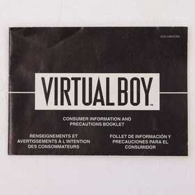 VIRTUAL BOY Galactic Pinball Game Cartridge Manual Precaution Booklet Nintendo
