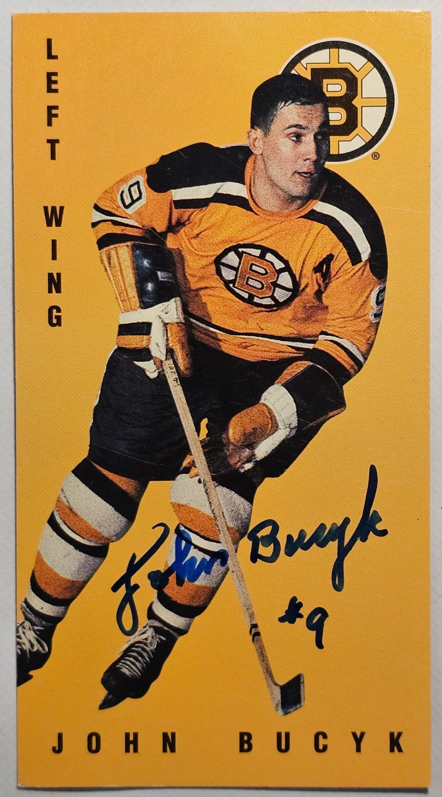 1994 Parkhurst Tall Boys #1 John Bucyk Signed Authentic Auto Free US Shipping!