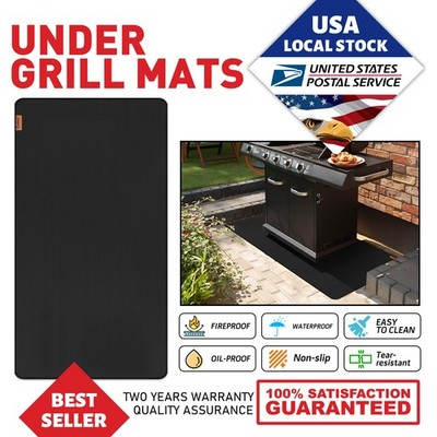 61''x48'' Fire Pit Mat Thickened Fireproof Oil Proofing Wood Stove Under Grill