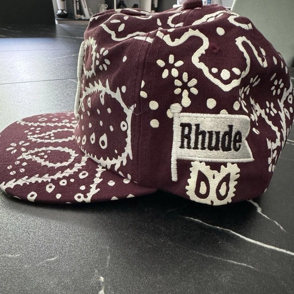 Sombrero de camionero Rhude R Rhepurposed - Borgoña - Snapback - Nuevo Foto 2 de 4