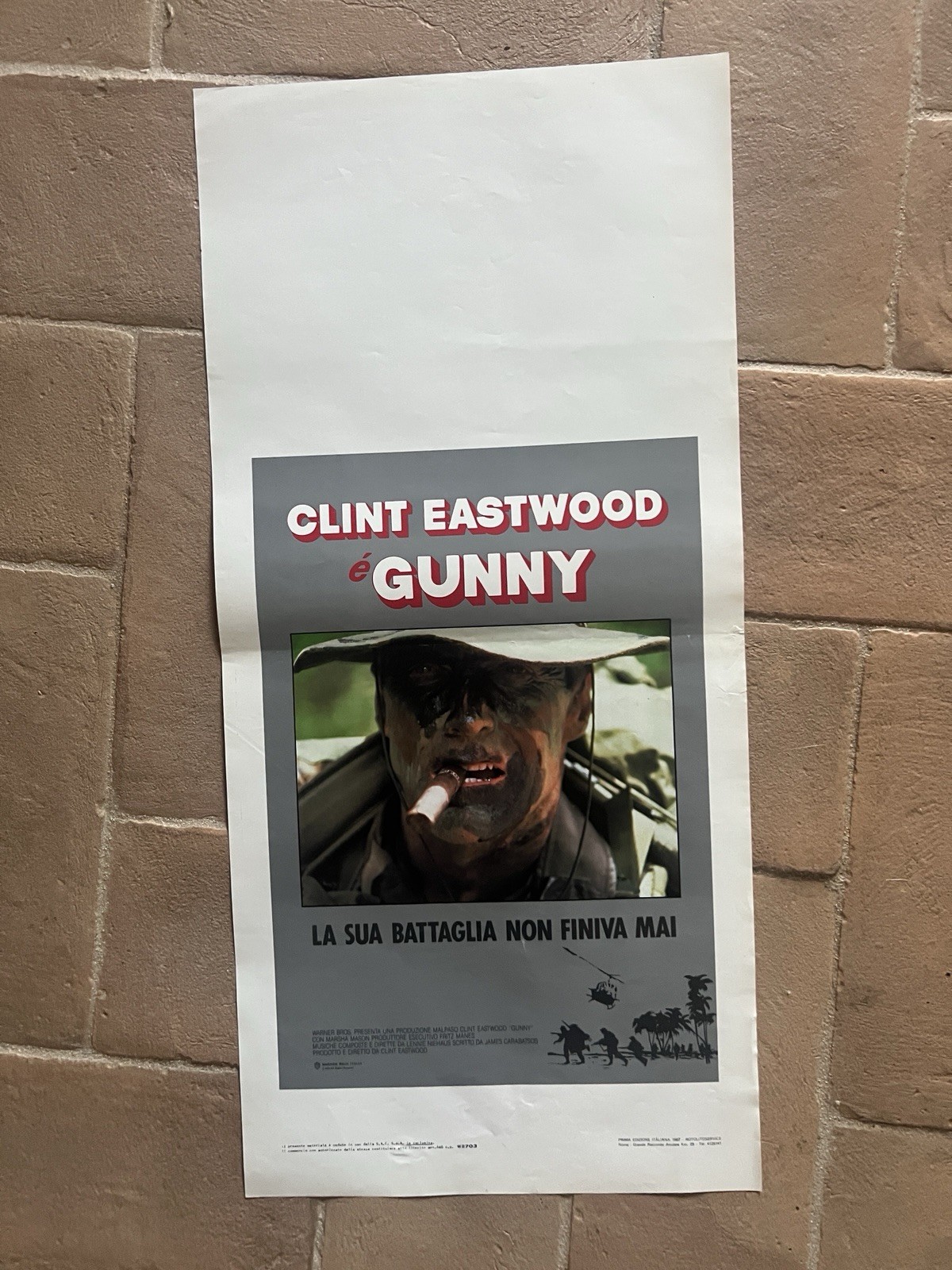 Locandina originale film Gunny (1987) - Regia di Clint Eastwood