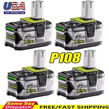 1-4PCS For RYOBI 18V P108 12.0AH High Capacity Battery Lithium-Ion Battery
