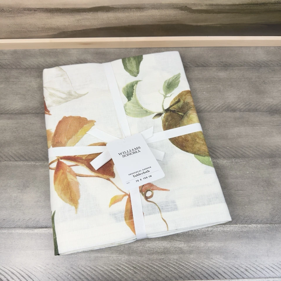 Williams Sonoma provenzalische Gartentischdecke 70”x108” Mehrfarbig Herbst Feiertage OVP