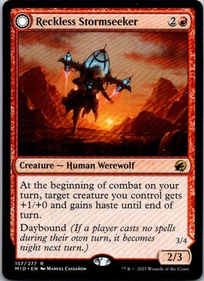 Reckless Stormseeker Regular Innistrad: Midnight Hunt NM