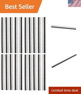 Precision 20 Piece 40P Male Header Connector Strips - 2.54mm Pitch Solder-type