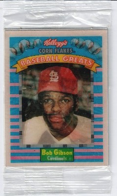 Bob Gibson Kellogg s 3-D Baseball Card Sealed Original Wrapper Vintage Cardinals