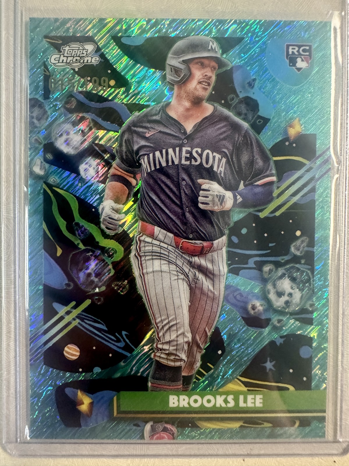 Brooks Lee Aqua Equinox Rookie Refractor /199 (RC) 2025 Topps Cosmic Chrome #129
