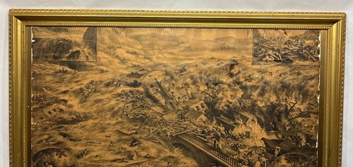 1890s The Great Conemaugh Valley Disaster Flood Fire Kurz & Allison Lithograph - Bild 3 von 21