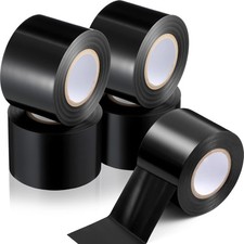 5 Rolls Black Electrical Tape Waterproof 2 in x 66ft Industrial Grade Vinyl Stro