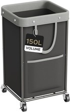 Bedroom, Dorm, Dirty Clothes Storage Cart For Laundry Room, 2 Side Bags, Wa