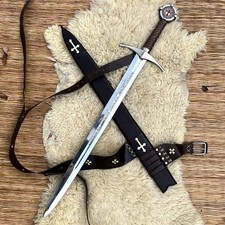 Handmade Accolade Sword of the Knights Templar Medieval Crusader Replica Gift