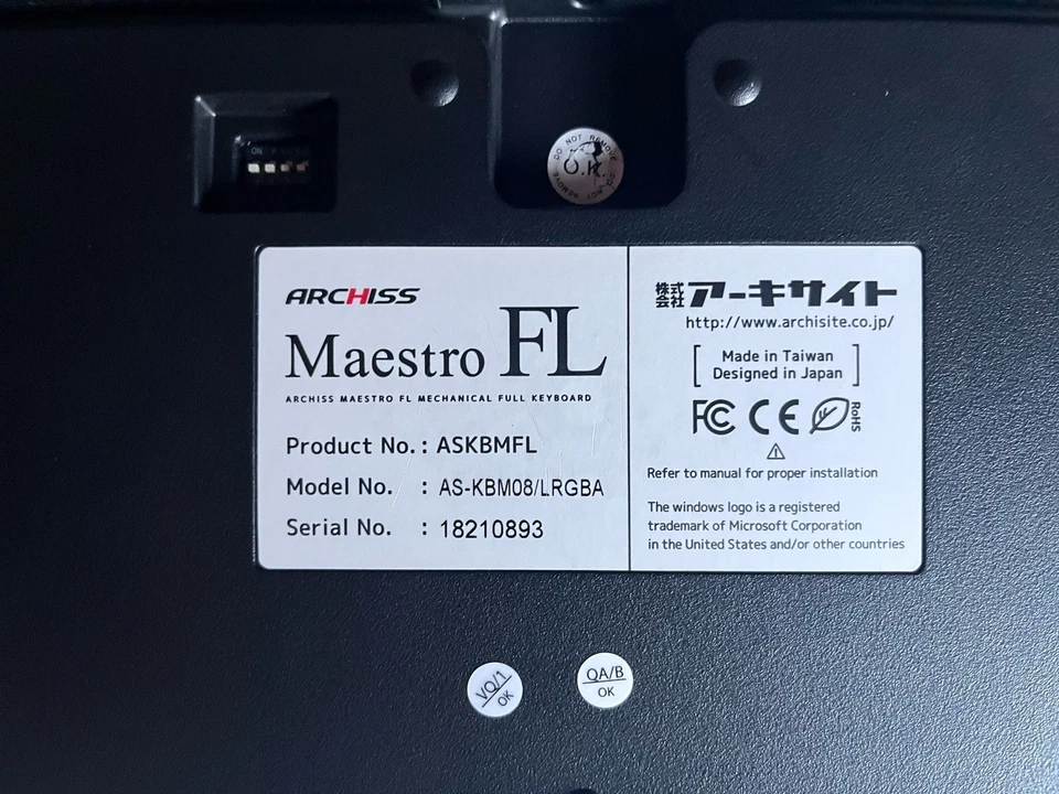 ARCHISS Maestro FL Mechnical Full Keyboard PBT Low Profile Cherry MX - Image 3 of 4