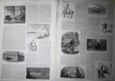 William M Tweed - Romanze Von Sein Flug & Exile. Harper´S Wochen 1877. 12 Drucke