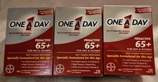 lot of 3 ONE A DAY MEN/WOMEN 65+ PROACTIVE-MULTIVITAMIN-VITAMIN D + B12-150ct ea