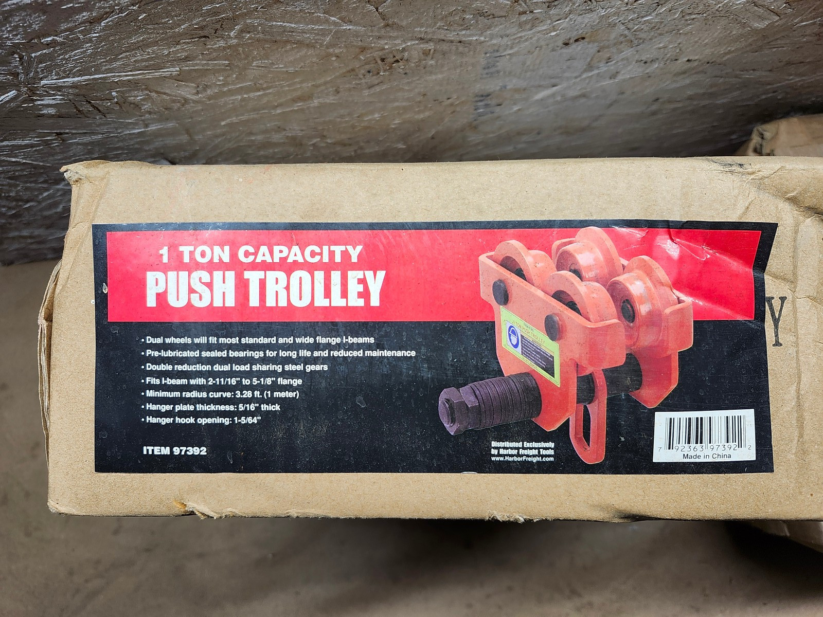 Harbor Freight 1 Ton Push Beam Trolley, 97392 Lifting Equipment Tool – SDGs