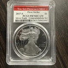 2017 S American Silver Eagle, PCGS PR 70 DCAM, Congratulations Set, First Strike