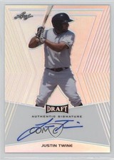2014 Leaf Metal Draft Silver Prismatic Justin Twine #BA-JT1 Auto 0t3