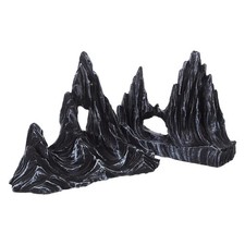 2 Pcs Resin Fish Tank Mountain Aquarium Shelter Artificial Hill Decoration