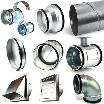 VONLIS Wickelfalzrohr Bogen Lüftungsgitter Rohrschelle Enddeckel Verbinder Rohr Schelle