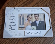 Mr  Mrs 4x6 Picture Frame, New