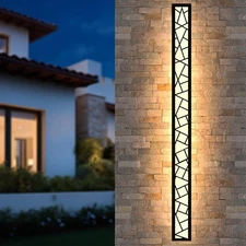 Outdoor Wall Lights 59.1inch Modern Outdoor Wall Sconce LED Long Wall Sconces...