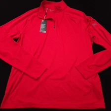 Under Armour Golf Sweater Pullover -L- Red Athletic Performance Stretch 1/4 Zip