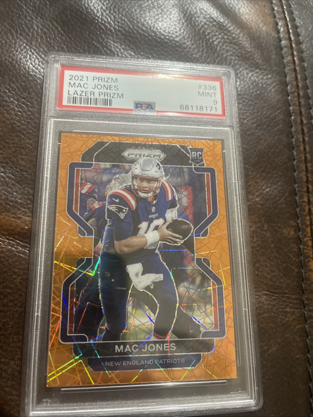 2021 Panini Prizm MAC JONES #336 Lazer Prizm PSA 9 MINT