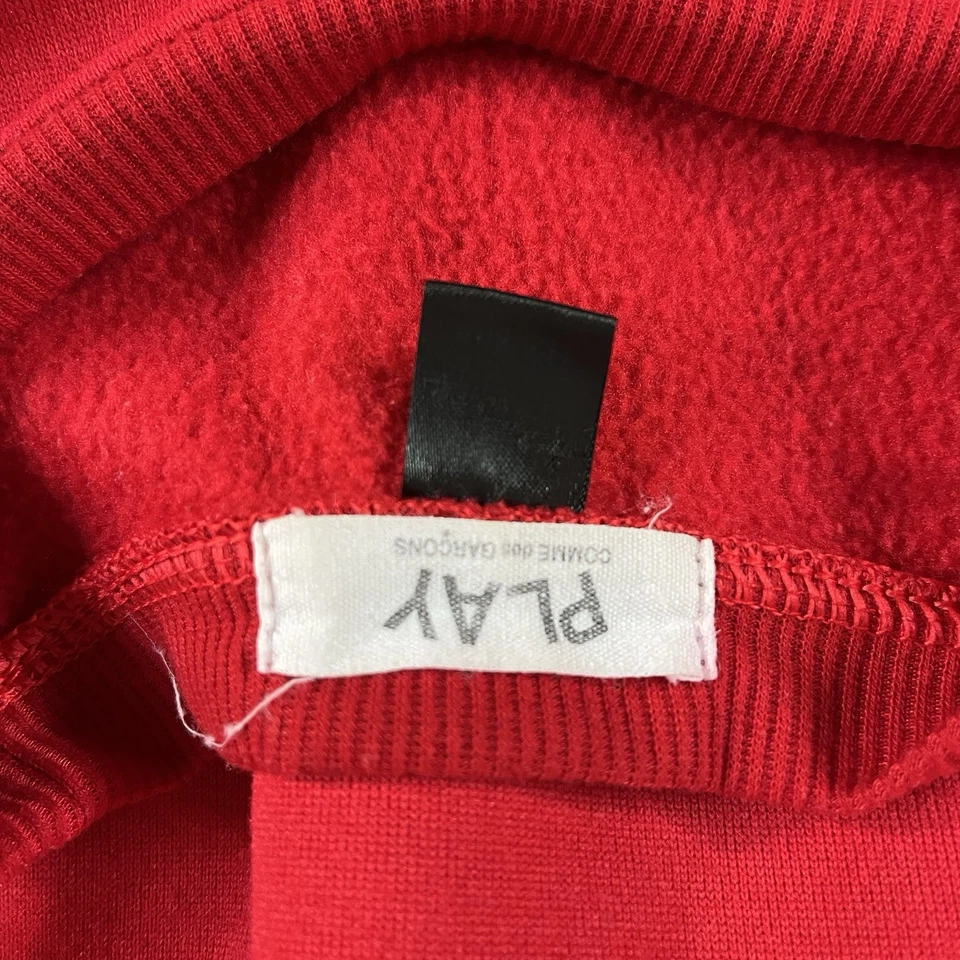 Comme des Garçons Play Sweater Mens Small S Red Double Pirate Yellow Green Heart - Image 4 of 4