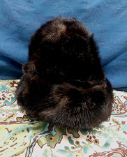 Betmar New York Hat Faux Fur Black Very Good Condition