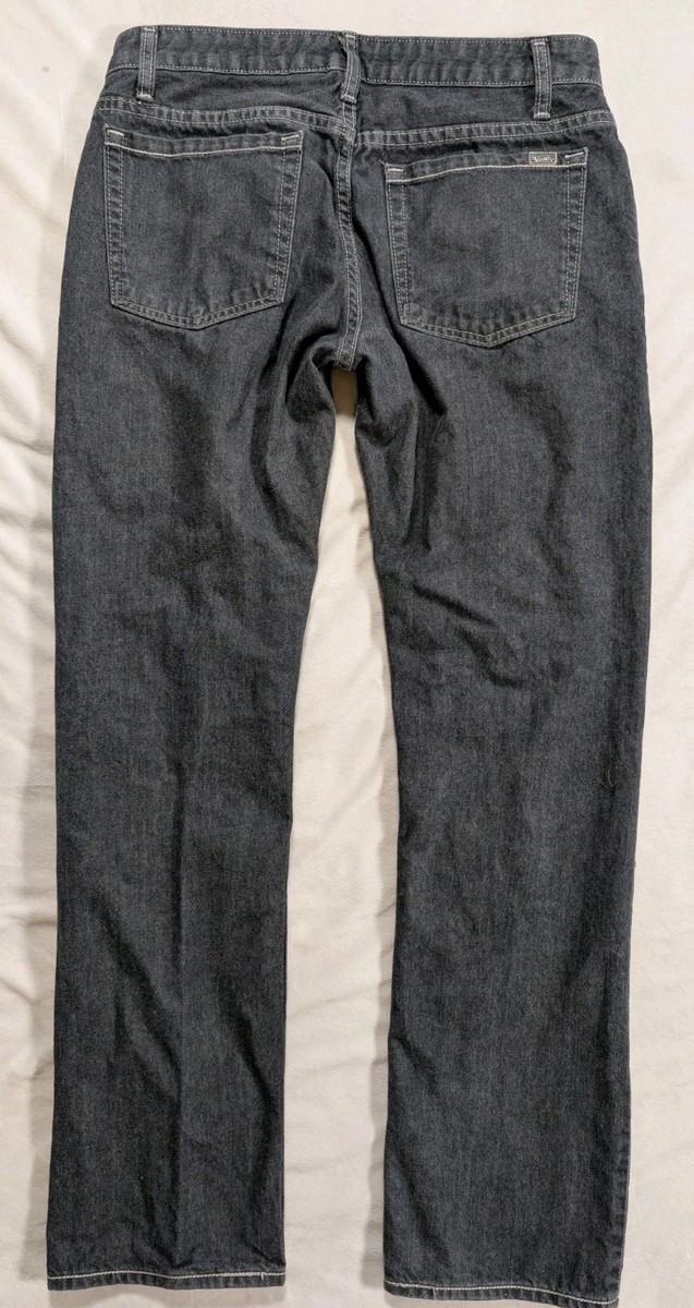 Vans Off The Wall Jeans Mens 30x31 Slim Straight Black Denim Skater Streetwear View 6