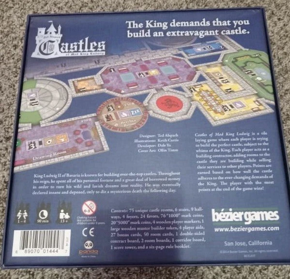 Настольная игра Castles of Mad King Ludwig плюс расширение Secrets (вместе в 1 коробке) - Изображение 2 из 4