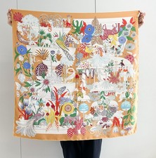 14 Momme 100 Silk Mulberry Twill Scarf Animal horse Wrap 35'' Square Shawl
