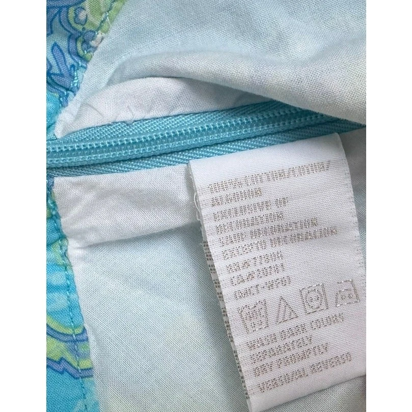 Tommy Hilfiger Mujer Talla 8 Azul Claro Paisley Floral Línea A Falda 100% Algodón Foto 4 de 4