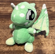 2004 Neopets, Green Speckled Shoyru, 7" Stuffed Plush
