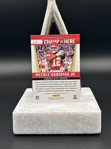 2024 Donruss Football The Champ Is Here Mecole Hardman Jr Auto /299 Chiefs NFL - Picture 2 of 2