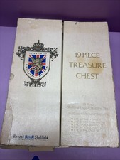 Sheffield English Brown Stainless Steel 17 Piece Treasure Chest Knife Set In Box