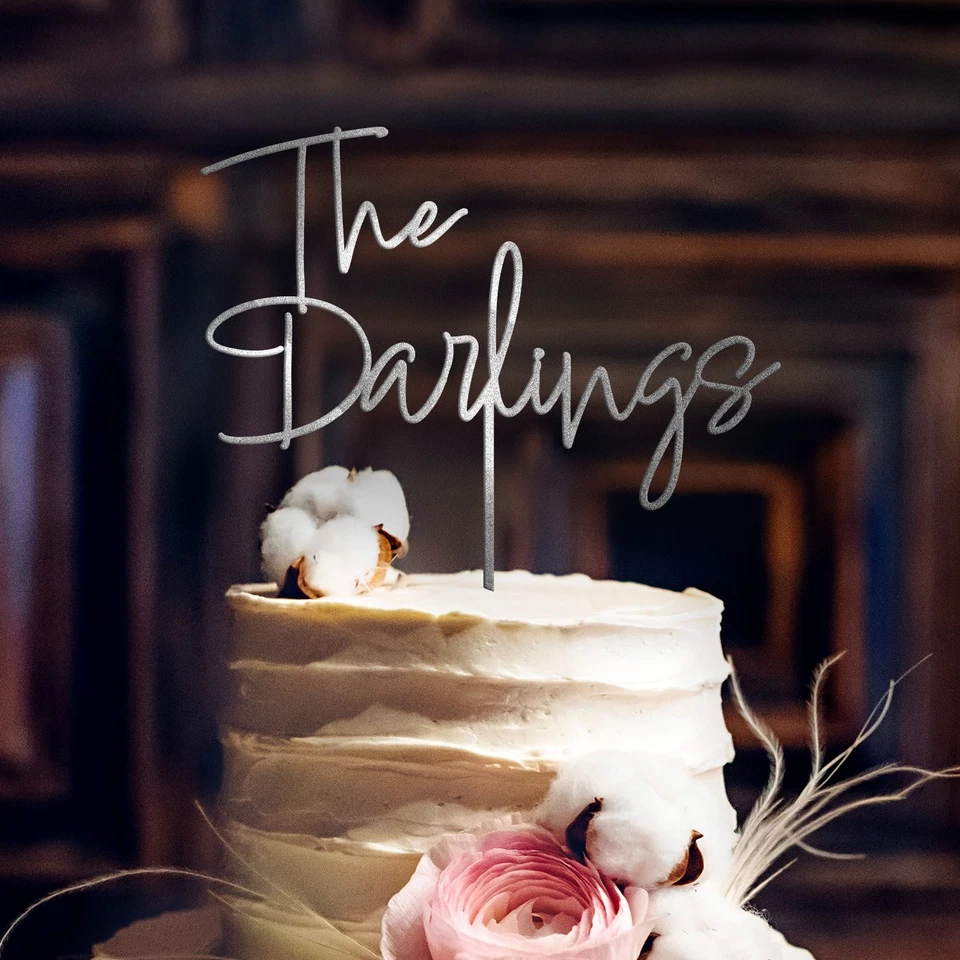 Topper de pastel personalizado - ¡Perfecto para bodas, cumpleaños, baby showers y más! Foto 2 de 4