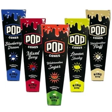 Pop Cones Variety Pack 2.0 - King Size, Unbleached - 5 Packs
