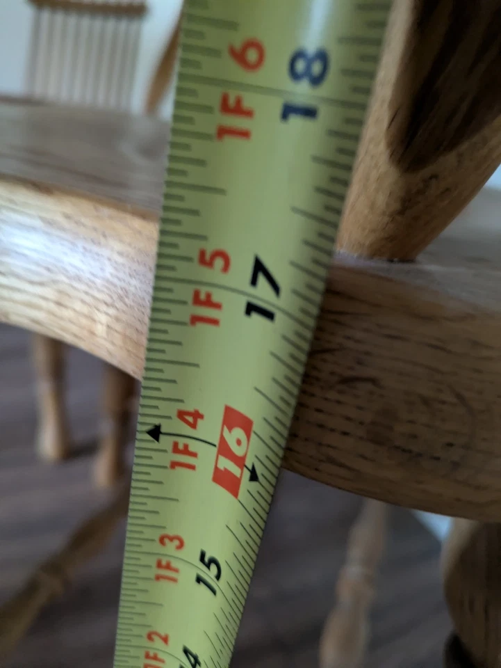 Dining Table Oak Solid Round/Oval Wood 5 Piece Set With Built In Leaf - Image 4 of 4