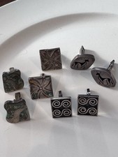 Vintage sterling silver cufflinks from Mexico lot of four sets
