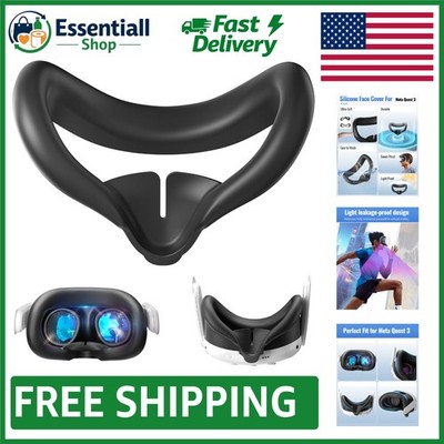 Lightweight Sweat-Proof Silicone Face Cover for Immersive Meta Quest 3 Gaming