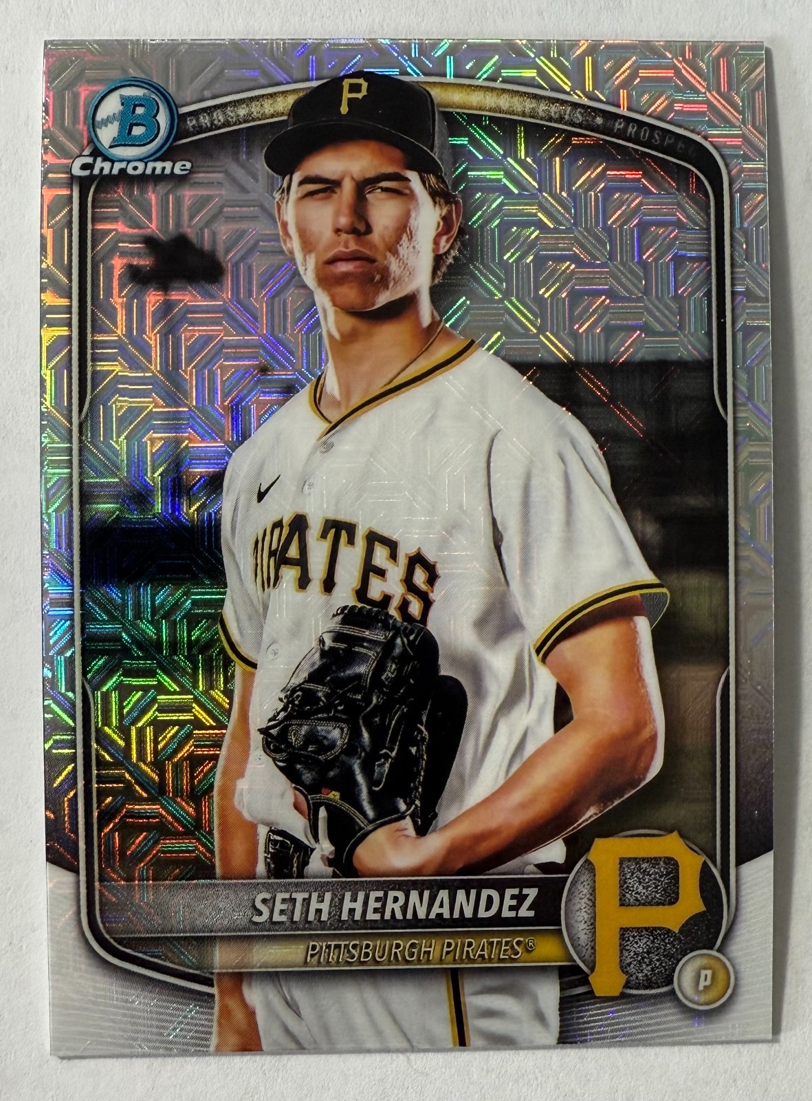 2025 Bowman Draft Chrome Mega Seth Hernandez Image Variation Mojo Ref SSP