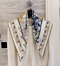 100 Silk Mulberry Wrap Shawl Square Pink Totem Print Bandanna Scarf 66X66cm new