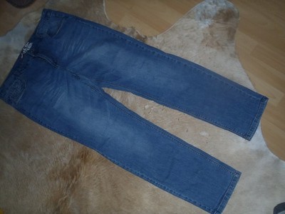M&S ladies trousers/jeans size 48 straight leg shade of blue second hand look!!