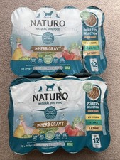 24 x 390g Tins Naturo Adult Dog Food. Poultry Selection In Herb Gravy. Free P&P 3.85 per kilo