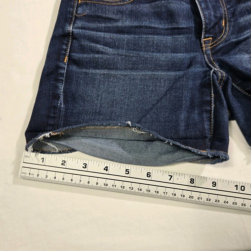 American Eagle Women’s Stretch Blue Denim Jean Shorts Size 2 Dark Wash - Picture 11 of 11