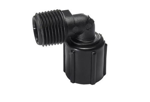 Codo Flair-IT PEXLOCK 30785 SW, 1/2" MPT x 1/2" FPT, negro