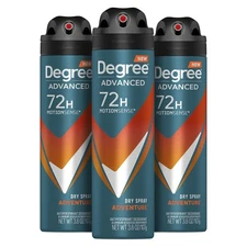 Degree Men Advanced Antiperspirant Deodorant Dry Spray Adventure 72-Hour Swea...