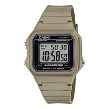 Casio W-217H-5AV Digital Watch LED Alarm Stopwatch 50M Water Resin Brown Quartz