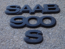 Saab 900 S Trunk Emblem Badge Decal Logo Symbol Vintage Oem Genuine Original